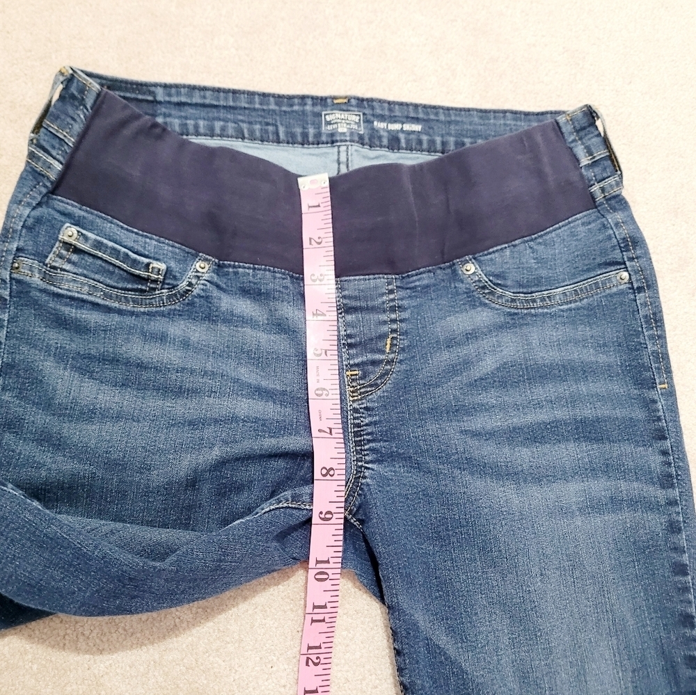 Levi's Baby Bump Skinny Maternity Jeans Size Medium Blue Stretch - Picture 8 of 14